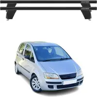 Menabo dakdrager basisdrager voor Fiat Idea 2005-2012, dwarsbalk, ABE-certificaat, aluminium, zwart