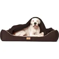 Tierlando Orthopedisch hondenbed RUDOLPH, inclusief beschermhoes met hondenbed - Afmetingen: 100x90 cm | Kleur: 01 Bruin