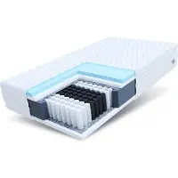 FDM ENNA Matras 100x200 cm - Hoogte 19 cm H2 en H3 - Pocketvering Matrassen - Dubbelzijdig - 7 zones - Antiallergisch