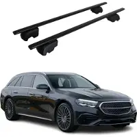 Omtec Draagrek/bagagerek voor Mercedes E-klasse S213, modeljaren 2017-2020, met ABE-certificaat, zwart, 2 stuks