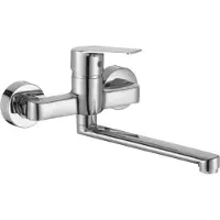 Loge Bewegbare uitloop, spoelwastafelkraan, keukenmengkraan, kraan, eenhendelmengkraan, wandmengkraan