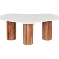 Beliani CASABLANCA - Salontafel - Wit - Marmer