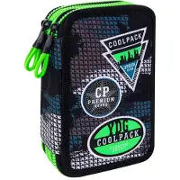 CoolPack Jumper 3 Dubbel Case met Inhoud Grijze Badges