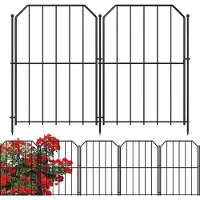 Merkloos Tuinhek 10 stuks, 12,2" x 16,1" H, metaal, voor bloembed