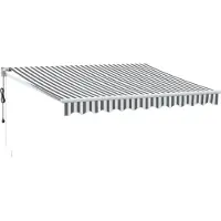 vidaXL Luifel uittrekbaar 3x2,5 m stof en aluminium antraciet en wit