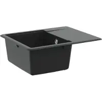Syfax Wasbak 80% Kwarts en 20% Hars 560 x 460 mm Zwart