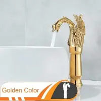 OEM Wasbakarmatuur, opbouwmontage, modern design, kraan met gouden afwerking