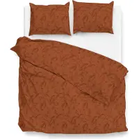Zo! Home Zo Home Fiori Di Satinado Dekbedovertrek Copper Orange Katoen-Satijn