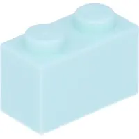 LEGO : 100 stuks steen 1x2 in de kleur 'licht aqua'