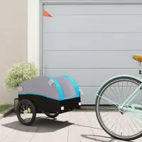 Prolenta Maison Exclusive - Fietsaanhanger, zwart en blauw, 30 kg, staal