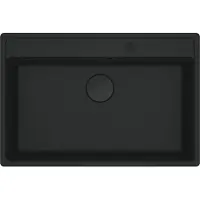 Franke Maris Inbouwspoelbak, Fragranit wasbak MRG 610-72 A, zwart, mat, handbediening, vanaf 80 cm. Artikelnummer: 114.0658.