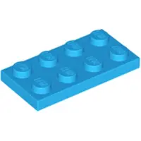 LEGO 50 stuks 3020 Platen, 2x4 Noppen, Basisstuk, Donker Azuurblauw