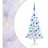 Syfax Kunstkerstboom met 150 LED Wit 120 cm PVC en Staal