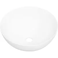 Syfax Wasbak 36x15 cm rond keramiek wit