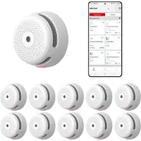 X-Sense XS01-M Slimme rookmelder met WiFi -10 Rookmelders - Link+ Pro - Draadloos RF koppelbaar – Smart Home - Brandalarm