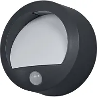Osram buitenwandlamp, donkergrijs, 1,7 W, 70 lm, 3000 K, 50° lichtbundelhoek, IP44, batterij, USB-C laadtijd 5,5 uur, 25.000 uur levensduur