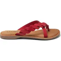Lazamani Slippers Dames Rood Leer Maat 41