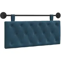 vidaXL Hangend hoofdbord Blauw Fluweel