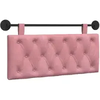 vidaXL Hangend hoofdbord Roze Fluweel