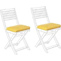 Beliani FIJI - Tuinkussen set van 2 - Geel - 29 x 38 cm - Polyester