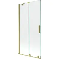 Mexen Velar badwand 2-delige schuifwand 90 x 150 , transparant, goud geborsteld - 896-090-000-01-55
