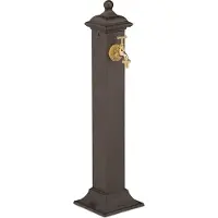Relaxdays waterzuil met kraan - buitenkraan - antiek - 71 cm - waterkraan - tuin - terras