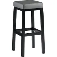 CLP Taylor Barkruk - zwart metalen frame - Zithoogte 83 cm - zwart/grijs