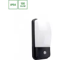 Spectrum LED-wandlamp, inbouwmodel - Zwart - 300x150x86 mm - 4000K - 20W - 960 lumen - IP54 - Bewegingssensor (10 seconden - 3 minuten)