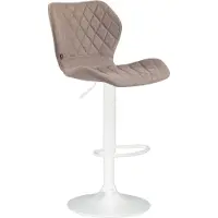 CLP Cork Barkruk - Kunstleer wit/taupe