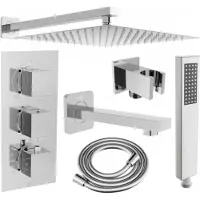 Mexen Cube DR02 inbouwbad-douche set met regendouche 25 , chroom - 77503DR0225-00