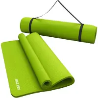 Gorilla Sports Yogamat Deluxe 190 x 100 x 1,5 cm lime groen