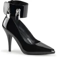 Pleaser EU 37 = US 7 | VANITY-434 | 4 Pump W/ Locking Ankle Cuff & Padlocks