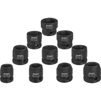 Hazet Krachtdopsleutelset 900SK/10 - 1/2 inch (12,5 mm) vierkant hol - Buiten-zeskant-tractieprofiel - 10-delig - 13 – 24