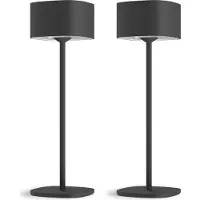 Calex Serino Oplaadbare Tafellamp - 2 Stuks - Draadloos - Binnen en Buiten - Warm Wit Licht - Dimbaar - Zwart