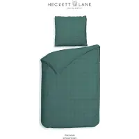Heckett & Lane Dekbedovertrek Heckett Lane Diamante Mineral Green Satijn-140 x 200 / 220 cm | 1-Persoons