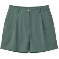 Mazine - Women's Pleated Viscose Shorts - Short XL, olijfgroen