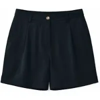 Mazine - Women's Pleated Viscose Shorts - Short L, zwart
