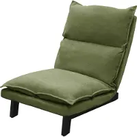 ML-Design Vloerstoel groen Vloerstoel gestoffeerd met verstelbare rugleuning Linnen bekleding Robuust stalen frame ML design