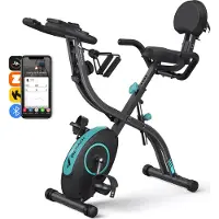 Merach 4-in-1 Opvouwbare Hometrainer - Magnetische Fiets met LCD-monitor - Handmatige Polsmeting - Weinig Ruimte Innemend - Voor Thuis
