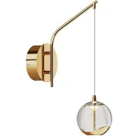 LUCANDE Wandlampe , Hayley, Doorzichtig, Woonkamer, Glas, Modern