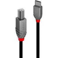 Lindy USB 2.0, Type C an B, Cable, Anthra, Line