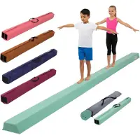 TRUTZHOLM Schwebebalken 300 cm mint klappbar auf 150 cm tragbarer Turnbalken inkl.Tragetasche