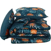 De Witte Lietaer Dekbedovertrek Bird of Paradise Deep Petrol Satijn-260 x 200 / 220 / 240 cm | Extra Breed