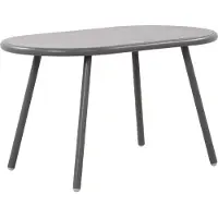 CLP Velva Salontafel - Ovaal - Loungetafel - voor buiten en binnen - Weerbestendige en UV-bestendige tuintafel - Bijzettafel voor buit donkergrijs
