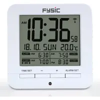 Fysic FKW-8 Wekker met Thermometer Wit