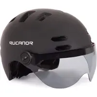 Rucanor Urban Sprint Scooteren Fietshelm Vizier NTA8776 Zwart Maat 55-58 cm (M)