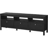 Ebuy24 Madrid TV-meubel 3 laden zwart mat.