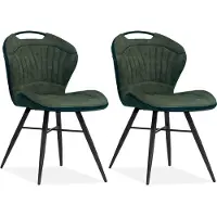 MX Sofa Eetkamerstoel Splash luxor - kleur: Moss (set van 2 stoelen)