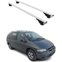 Omac Draagstang/bagagedrager voor Chrysler Voyager 1996-2001, basisdrager, metaal, grijs