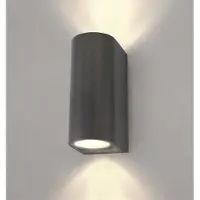 LEDVION - LED Wandlamp Antraciet & - GU10 - IP54